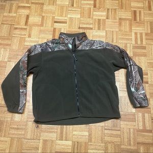 Realtree Men’s Fleece Jacket 2XL Camo Green Full-Zip Outdoor Hunting